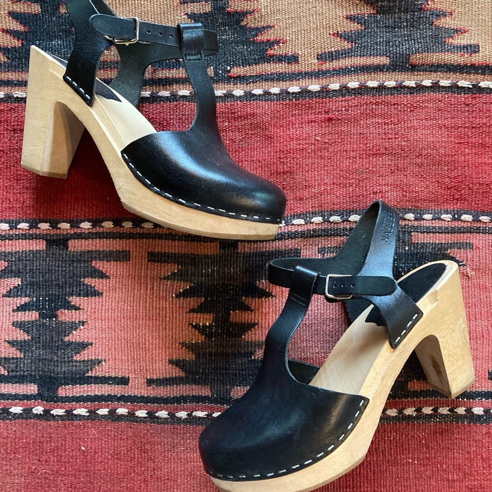 Swedish Hasbeens T Strap Sky High